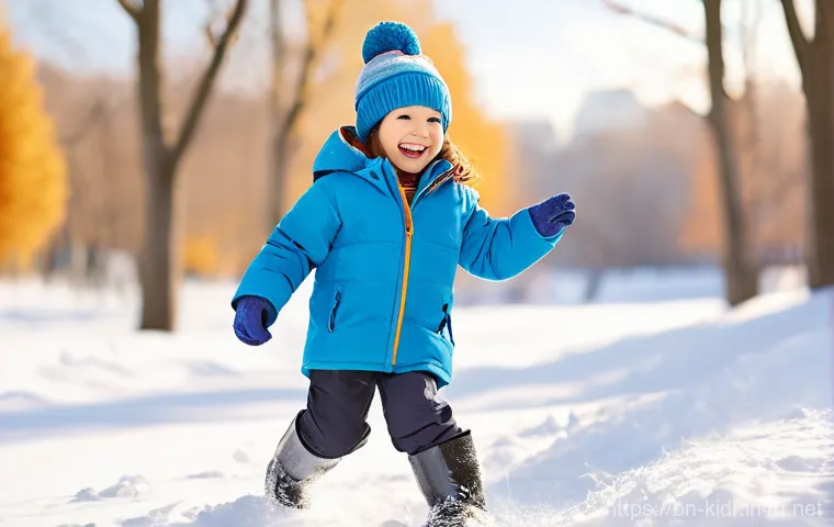 유아 겨울 패션 트렌드 - **Prompt:** A heartwarming indoor scene featuring a happy toddler, aged around 1-2 years, feeling th...