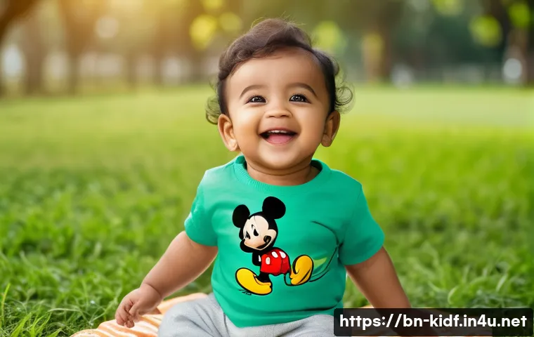 아동용 캐릭터 티셔츠 - A joyful Bengali toddler wearing a soft, breathable cotton T-shirt featuring a popular cartoon chara...